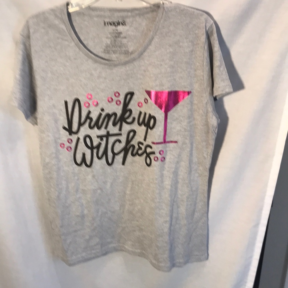 NWOT Imagin8 ladies size L grey short sleeved scoop neck T-shirt